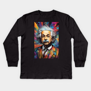Albert Einstein Kids Long Sleeve T-Shirt